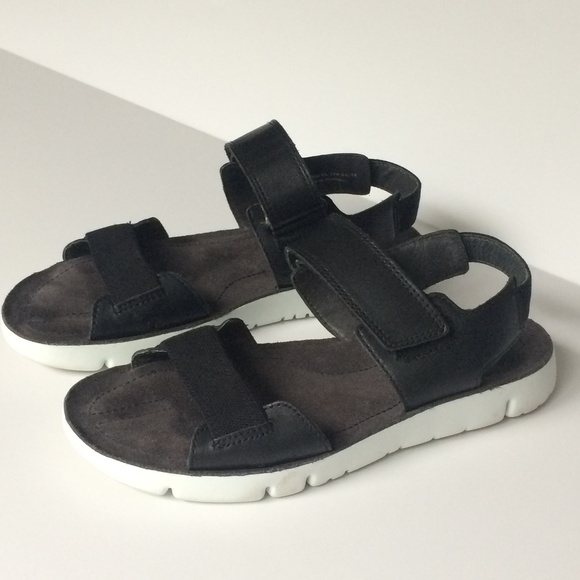 Camper Shoes - Camper Oruga Black White Minimalist Sport Sandals